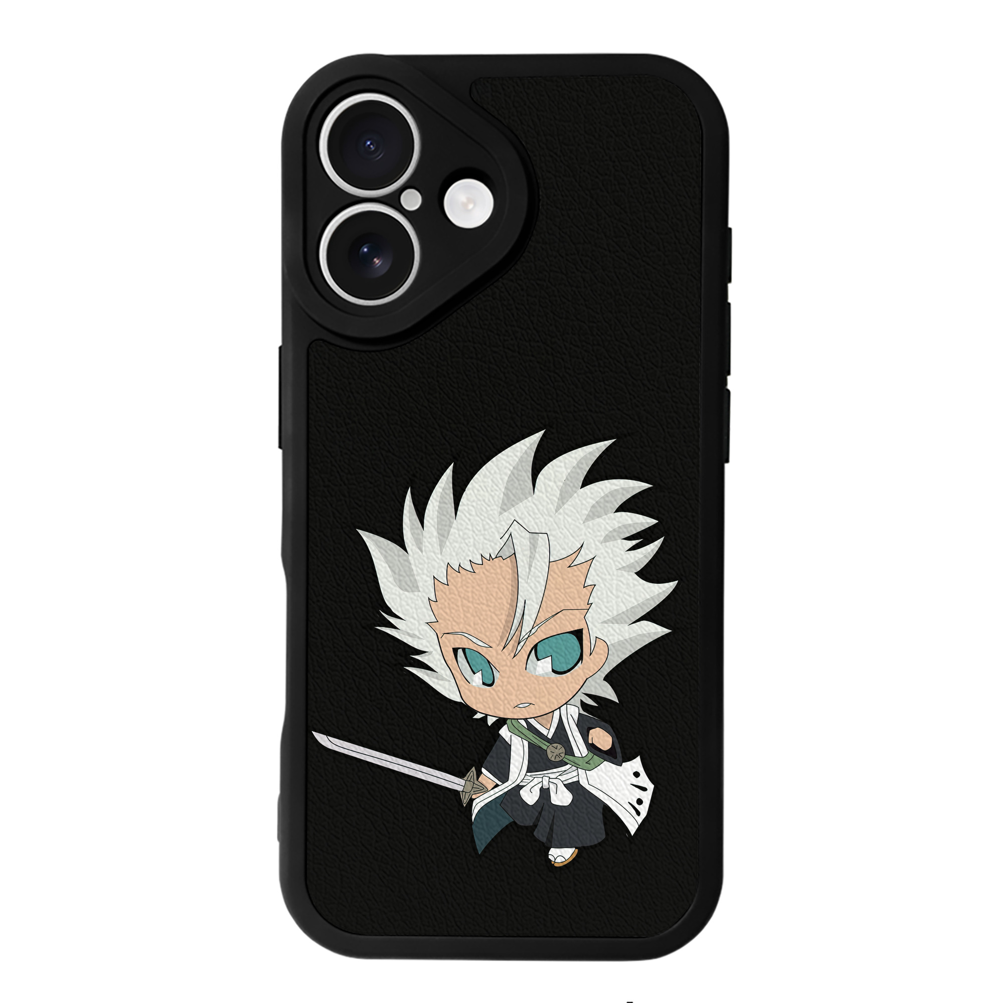 （画像用） ブリーチ 日番谷冬獅郎（ひつがや とうしろう） BLEACH Hitsugaya Toushirou 【iPhone 16シリーズ対応】シリコンスマホケース（レザー調） 材質：シリコン